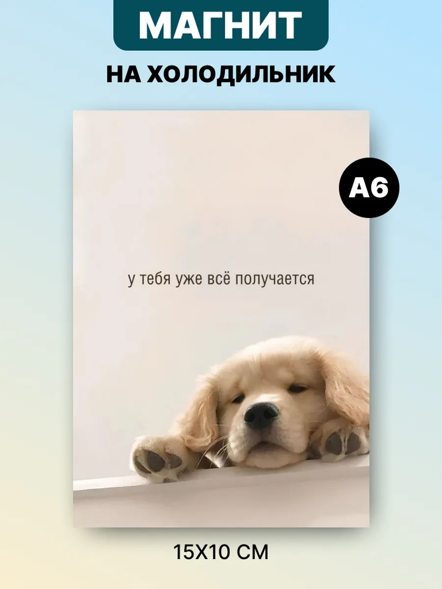 Магнит на холодильник с аффирмацией и мотивацией