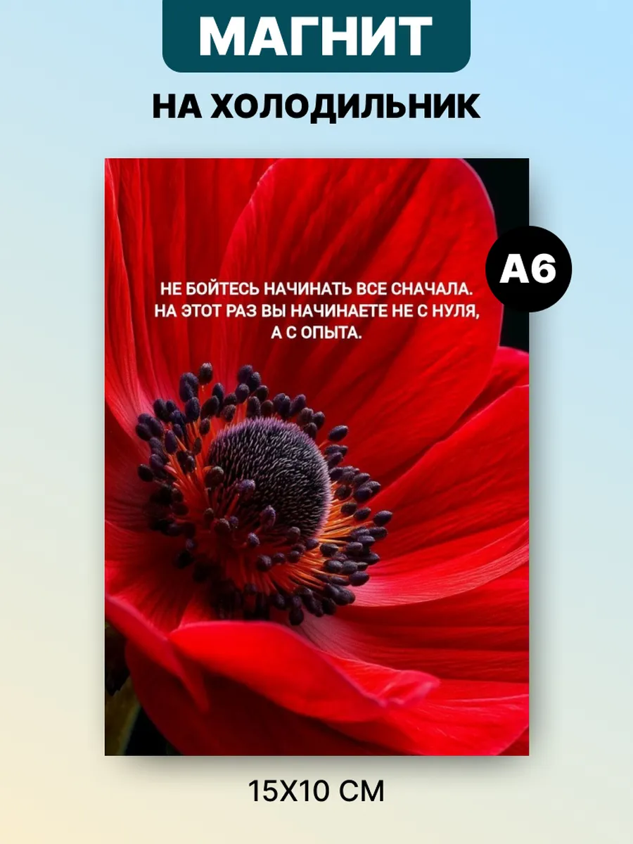 Магнит на холодильник с аффирмацией и мотивацией
