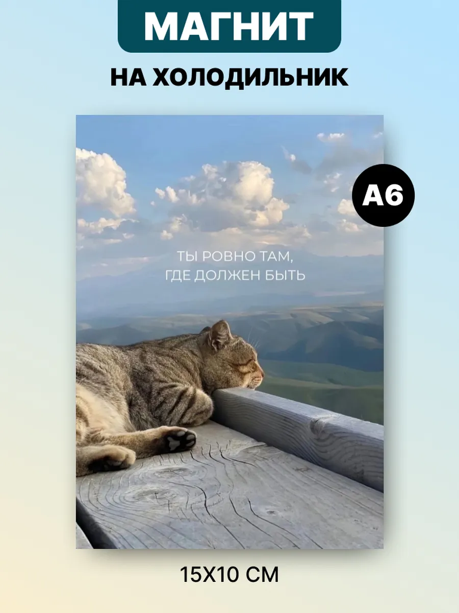 Магнит на холодильник с аффирмацией и мотивацией