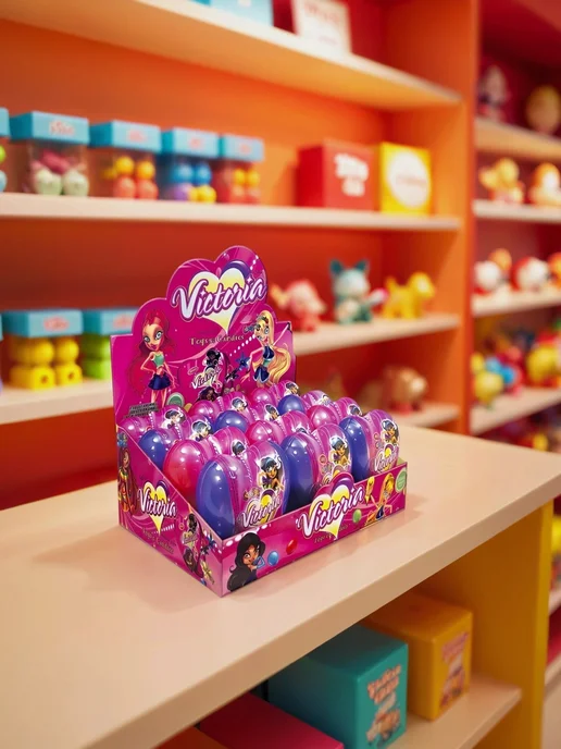 Chocolate eggs Сердце VICTORIA с игрушкой и драже сахарное 1 шт, 1 шт, фото 3