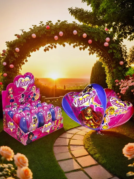 Chocolate eggs Сердце VICTORIA с игрушкой и драже сахарное 1 шт, 1 шт, фото 5