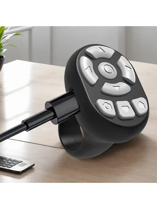 Bluetooth пульт для книг затвор камеры селфи черный, черный, фото 4