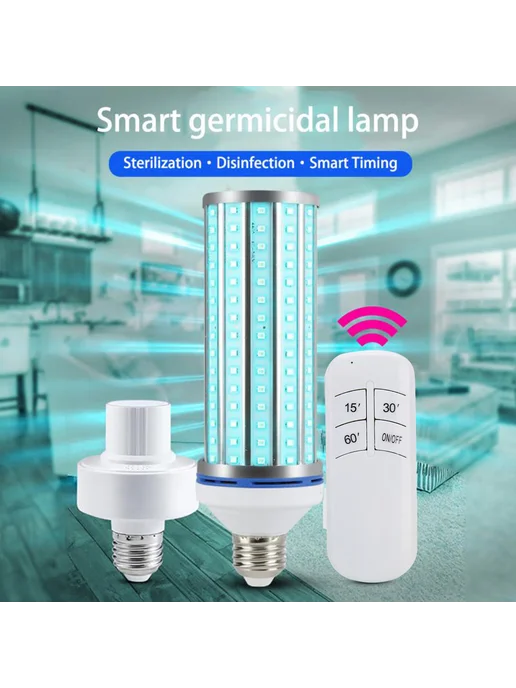 35W LED UV germicidная лампа для дезинфекции 220V, пульт, 35 Вт, фото 2