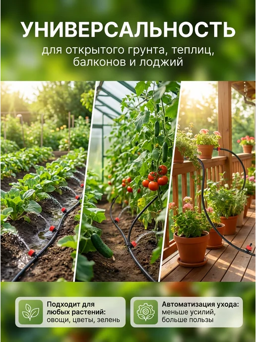MigMax Система капельного полива для растений 10 метров, 10 м, фото 2