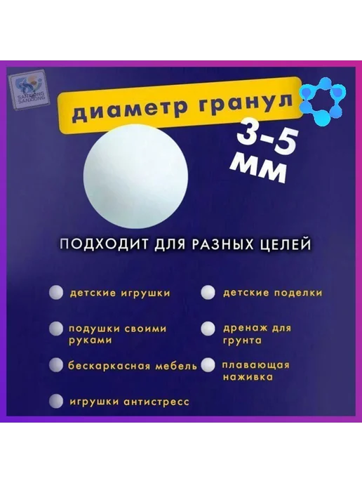 Наполнитель для кресла-мешка пенополистирол 250 л, 250 л, фото 2