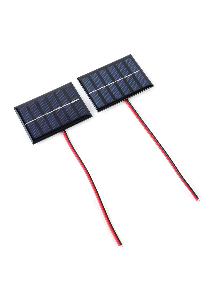 2шт солнечная панель 1W 3V кабель для зарядки