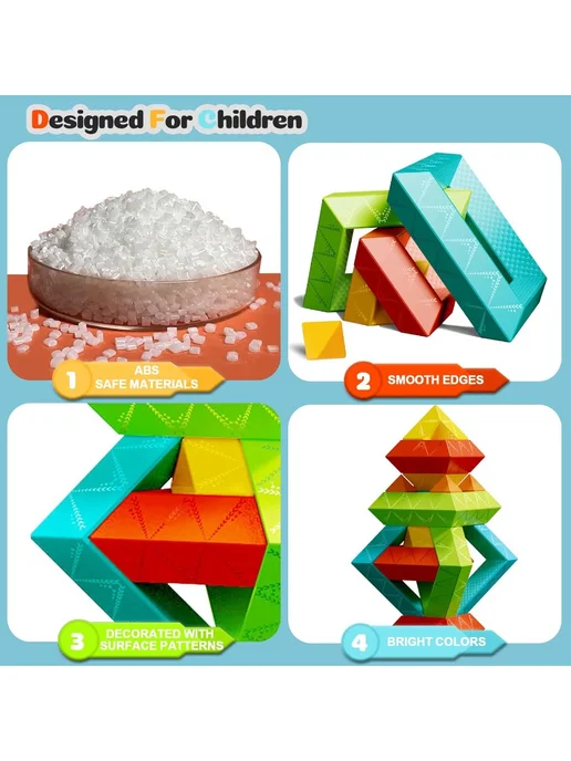 Развивающие кубики для стройки 60 деталей 3-6 лет, вариант, фото 4