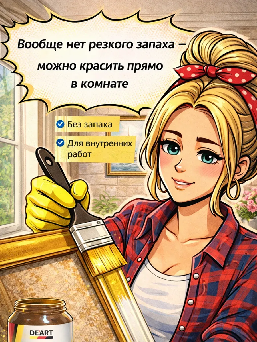 Краска для декора и мебели 150гр серый фото 4