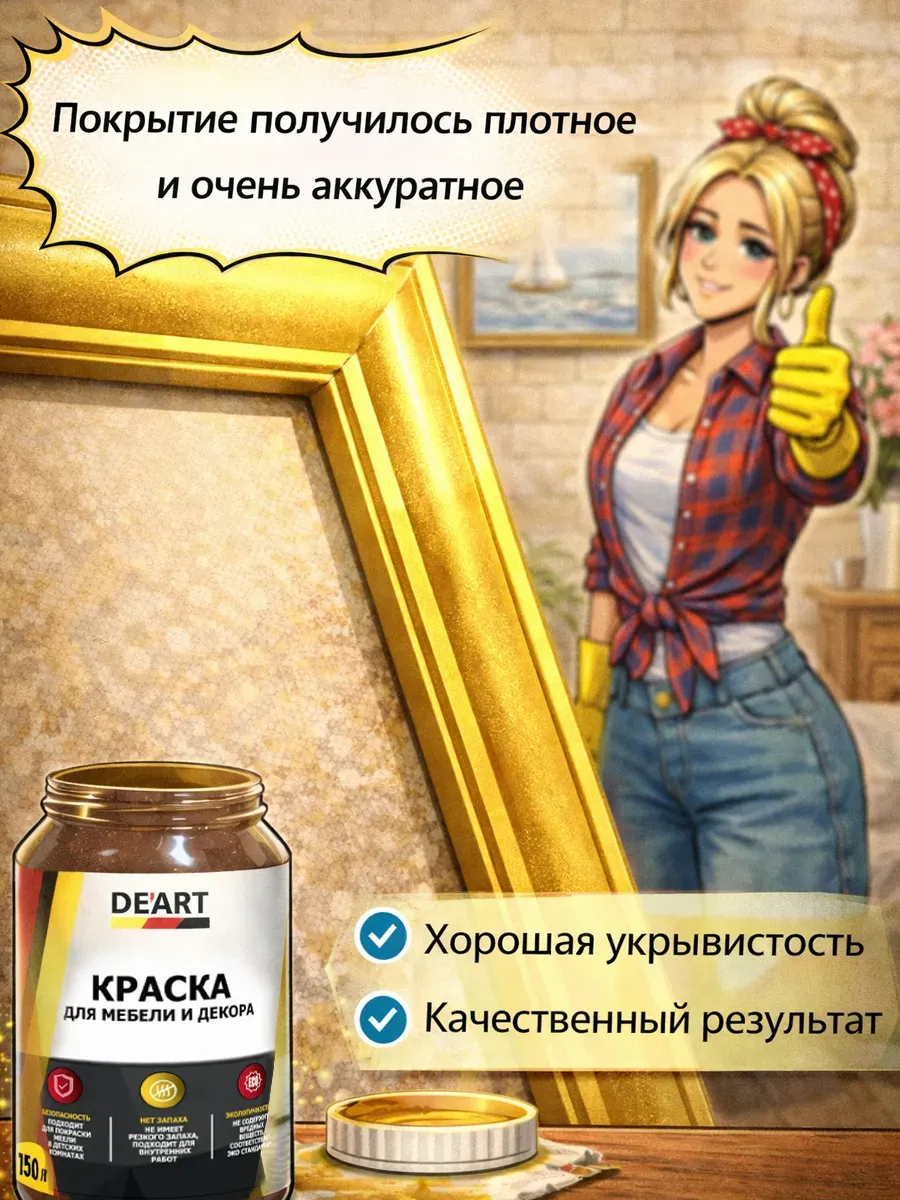 Краска для декора и мебели 150гр темный венге фото 5