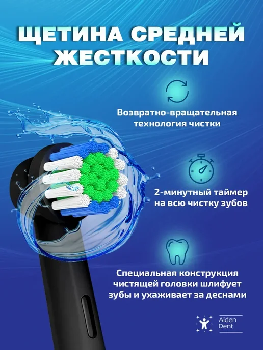 Электрическая зубная щетка взрослая с футляром, вариант, фото 3