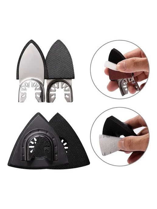 104Pcs Oscillating Tool Detail Sanding Pads, 2Pcs Triangle, 104 шт, 2 шт, фото 2