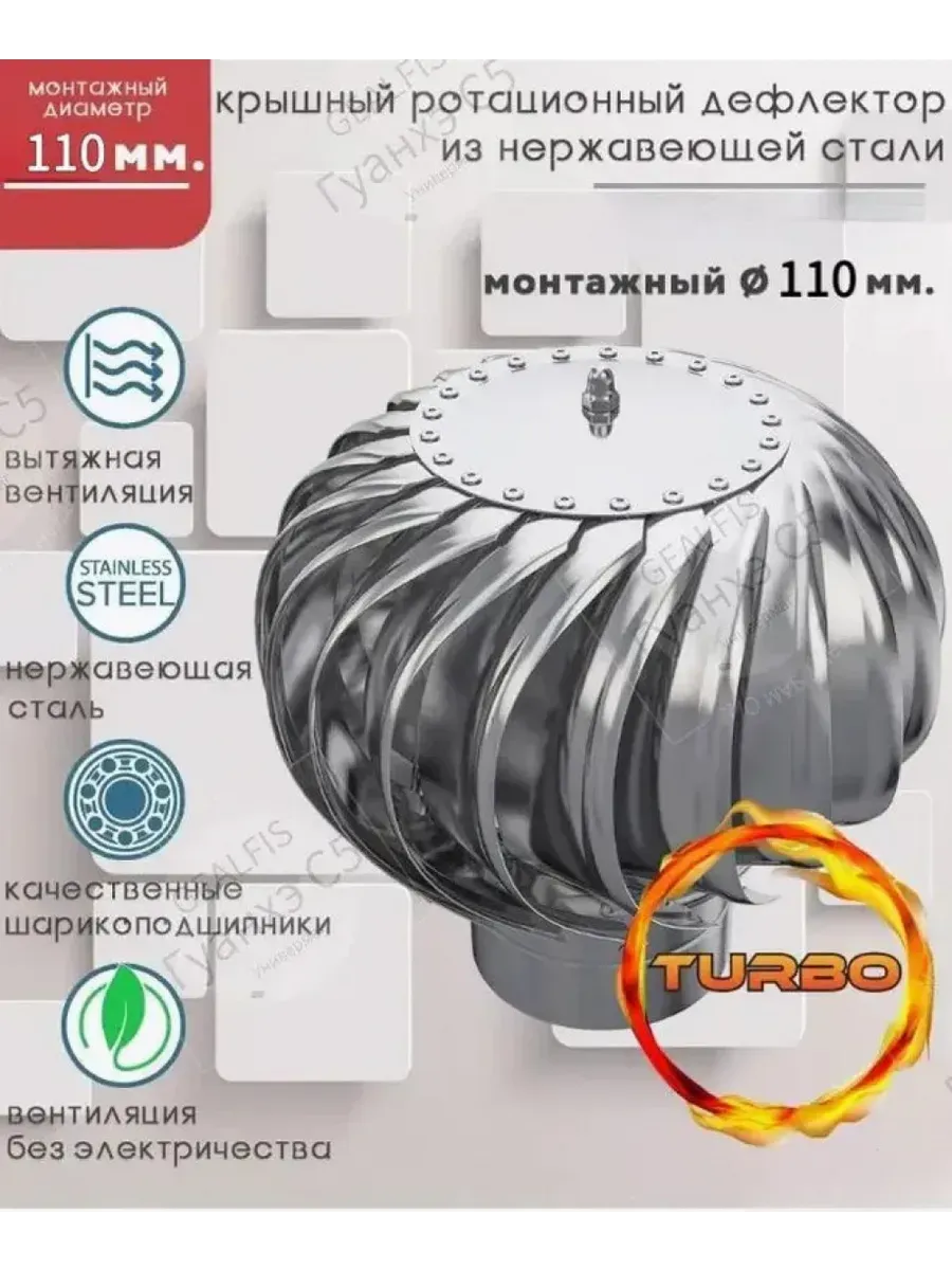 Дефлектор 110 мм для вентиляции
