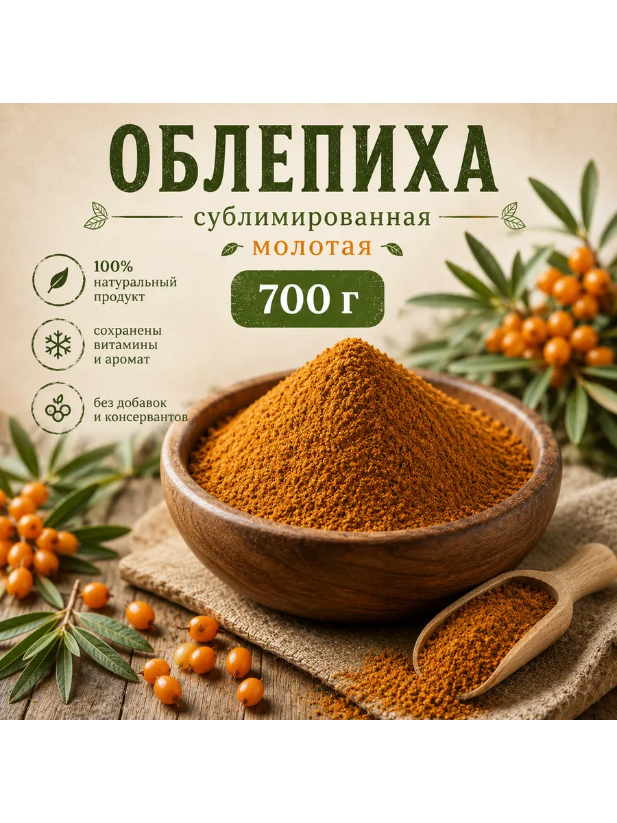 Облепиха сублимированная молотая, 700 г