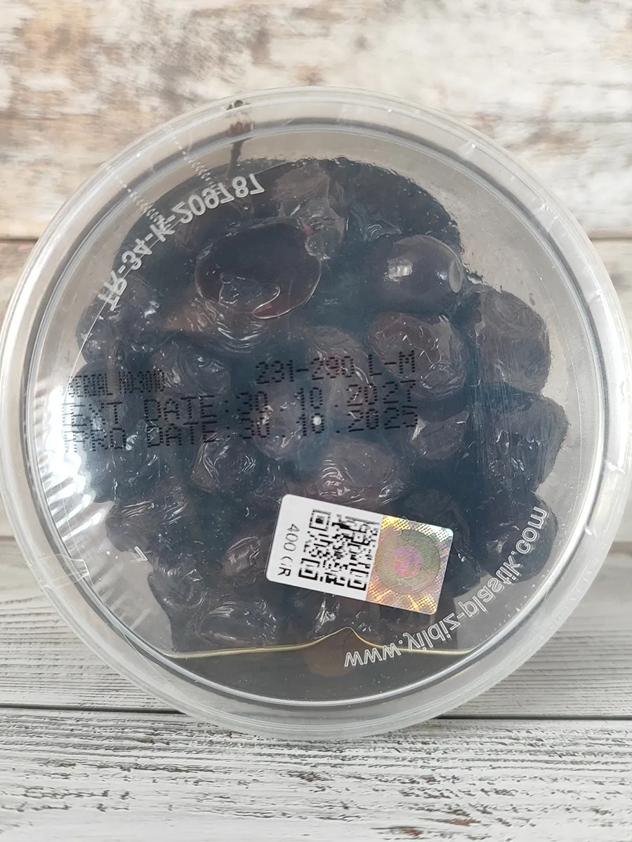 Çekirdekli Kurutulmuş Siyah Zeytin (L-M Boy), 400 g 3