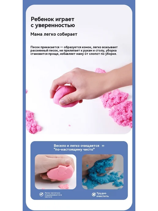 Пластилин из пластмассовой глины 1000 г Синий, 1 кг, фото 8