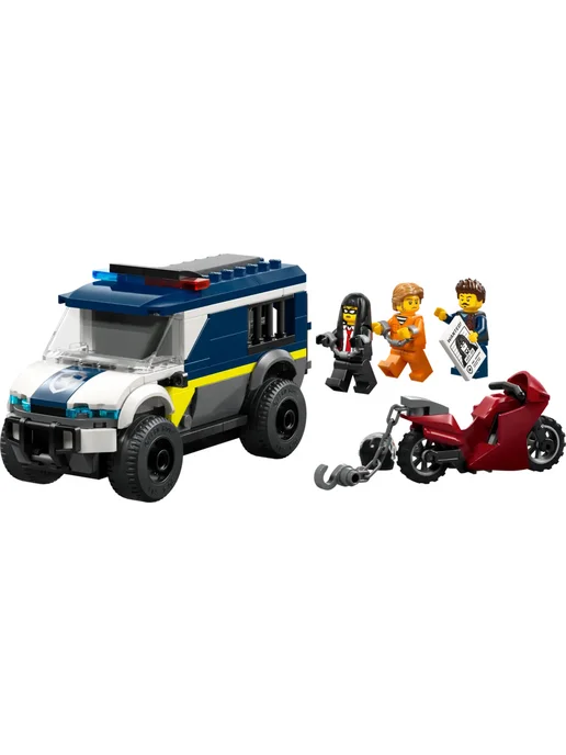 LEGO Конструктор City 60479 Полицейский фургон для заключенных, синий, фото 6
