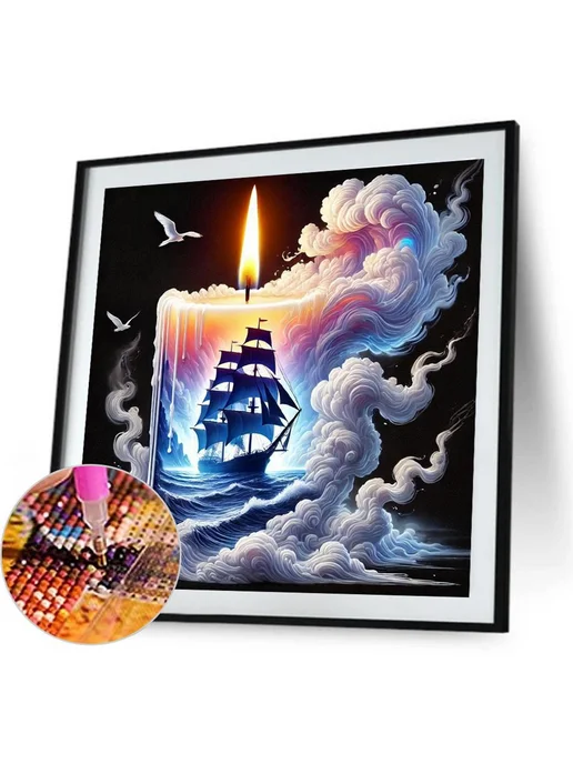 40x40см Канва с алмазами 5D DIY полная вышивка для дома, 40x40 см, фото 2