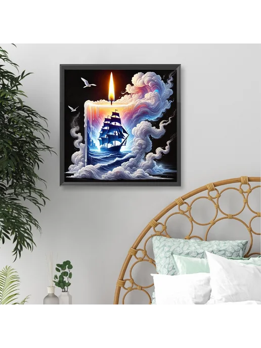 40x40см Канва с алмазами 5D DIY полная вышивка для дома, 40x40 см, фото 5