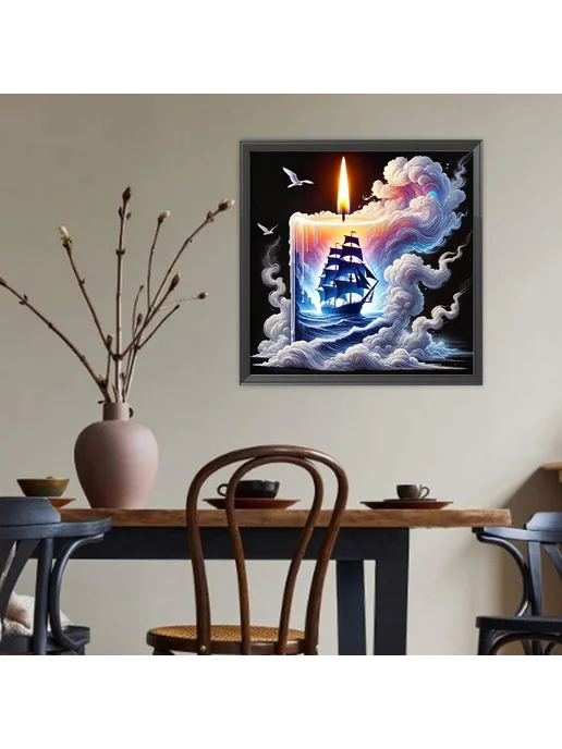 40x40см Канва с алмазами 5D DIY полная вышивка для дома, 40x40 см, фото 6
