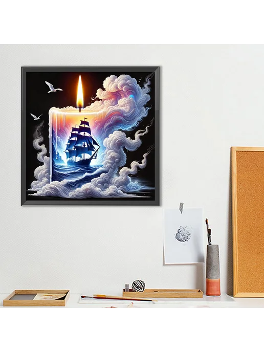 40x40см Канва с алмазами 5D DIY полная вышивка для дома, 40x40 см, фото 7