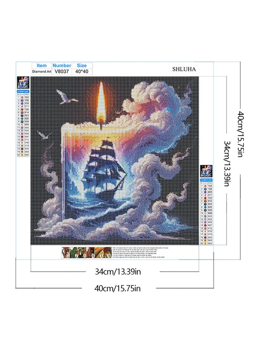 40x40см Канва с алмазами 5D DIY полная вышивка для дома, 40x40 см, фото 8