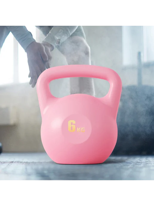 Kettlebell Water 6kg для дома, фитнес, Pink, 6 кг, фото 2