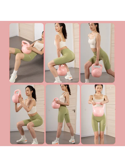 Kettlebell Water 6kg для дома, фитнес, Pink, 6 кг, фото 6