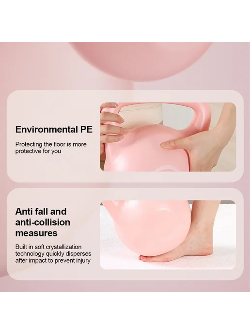 Kettlebell Water 6kg для дома, фитнес, Pink, 6 кг, фото 7