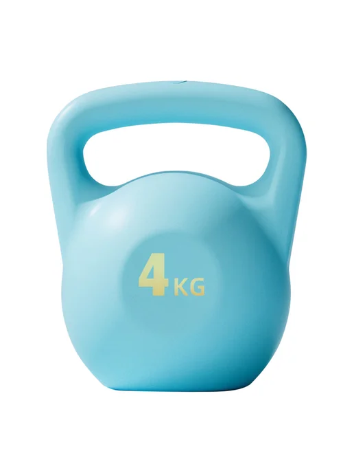 Гиря водяная Kettlebell для дома, нескользящая 4 кг (синяя), 4 кг