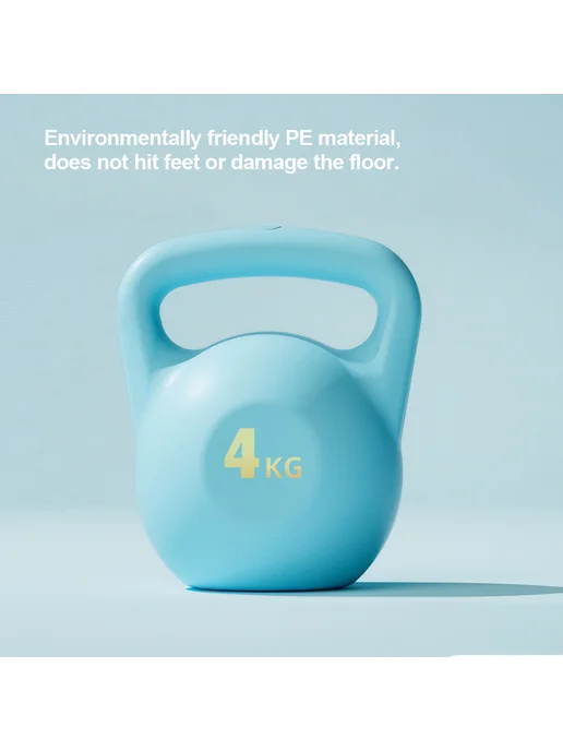 Гиря водяная Kettlebell для дома, нескользящая 4 кг (синяя), 4 кг, фото 6