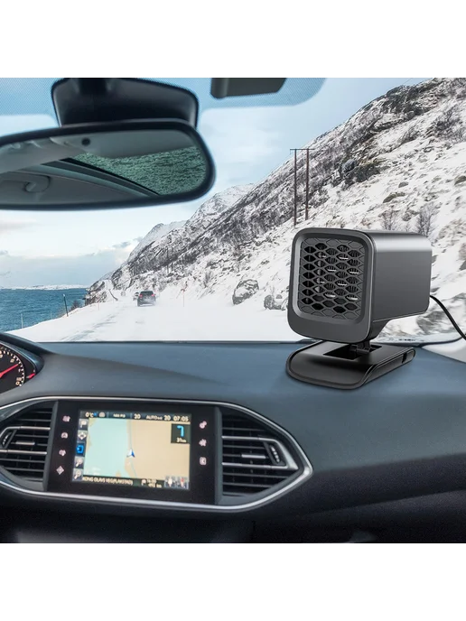Автообогреватель вентилятор 360° вращение, прикуриватель, вариант, фото 3