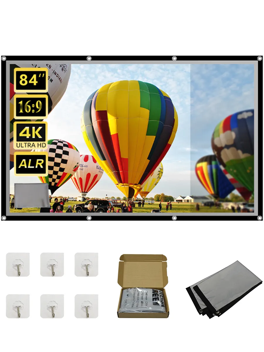 84" серый ALR экран для проектора с черной рамкой