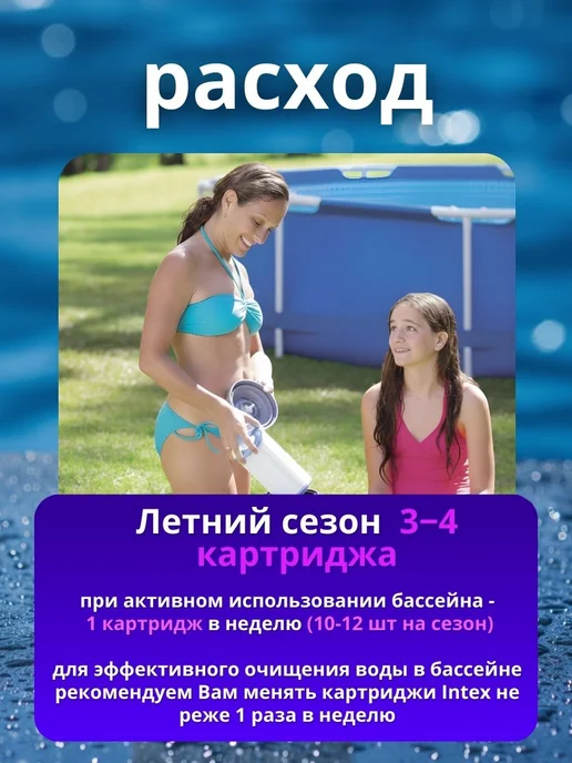 Intex Картридж В для фильтра насоса сменный для бассейна 29005, вариант, фото 6