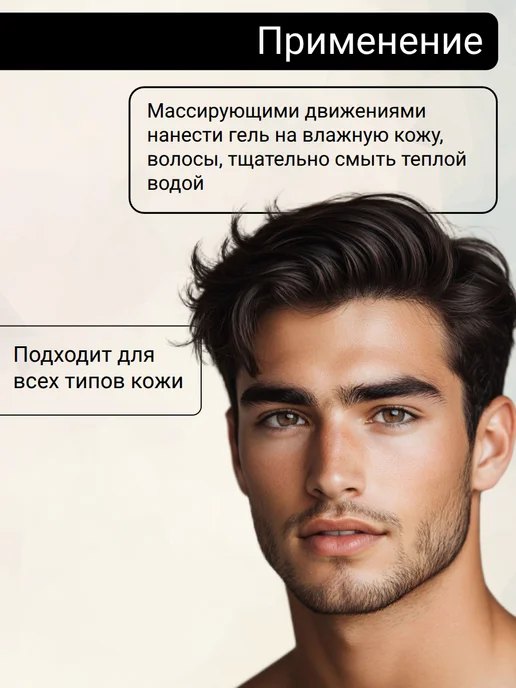 The Bunt Men Гель для душа мужской 4 в 1 для тела, головы, лица и бороды, вариант, фото 4