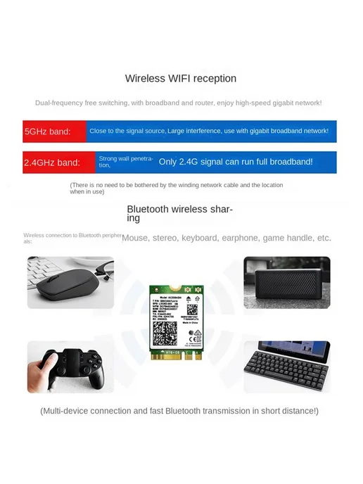 WiFi карта Intel 8260NGW 2.4 5 ГГц, 867 Мбит с, M.2 2230, вариант, фото 3