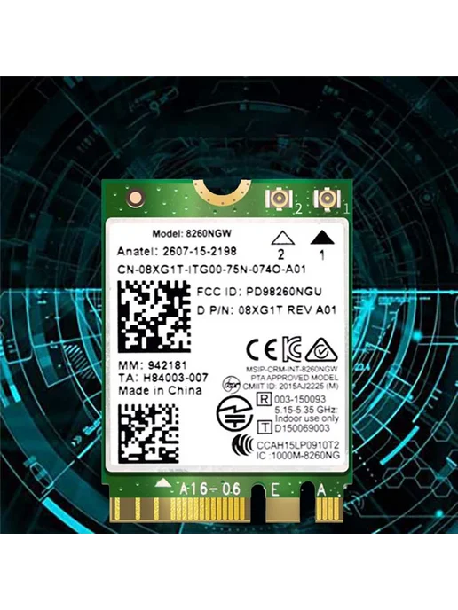 WiFi карта Intel 8260NGW 2.4 5 ГГц, 867 Мбит с, M.2 2230, вариант, фото 6