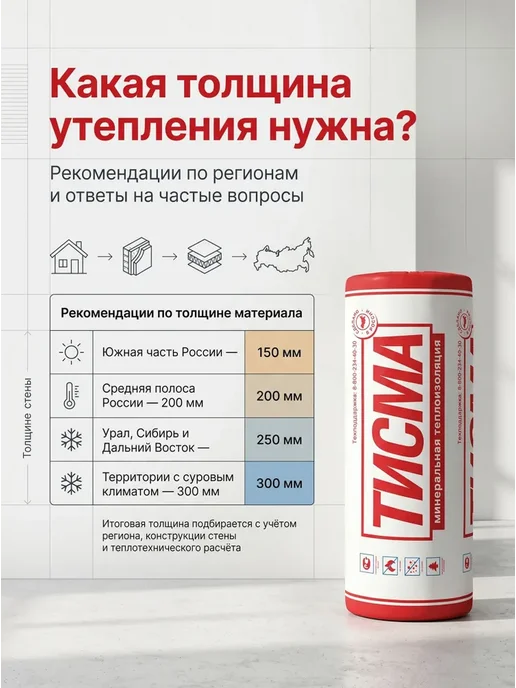 Knauf Утеплитель рулонный 50 мм 1 уп,19.92 м2 ТИСМА Aquastatik, бежевый, фото 3