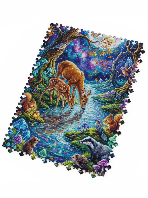 UniPuzzle Косули на водопое деревянный пазл, вариант, фото 7
