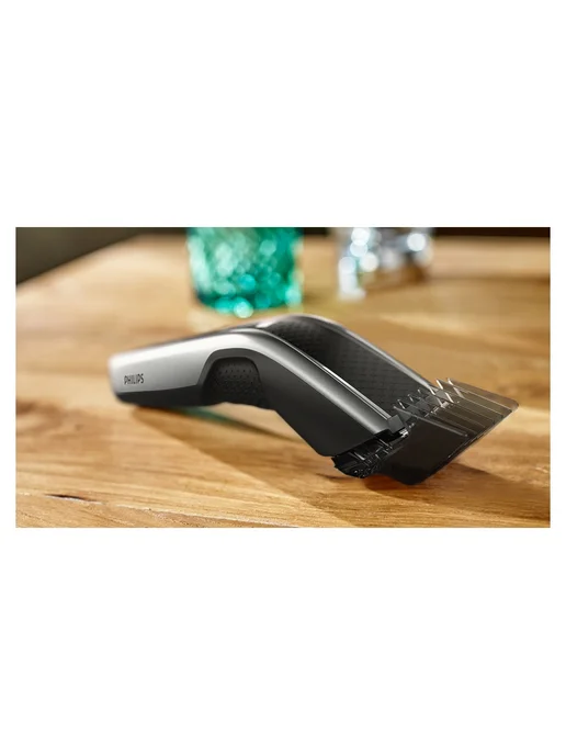 Philips Машинка для стрижки HC5630/15, 3 насадки, черная, серебристая, серый, фото 6