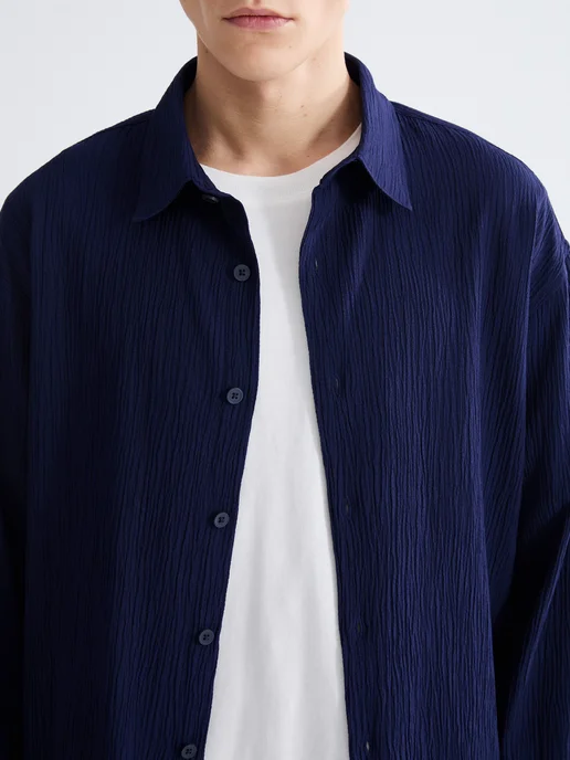LC Waikiki Мужская рубашка regular fit, синий, фото 3
