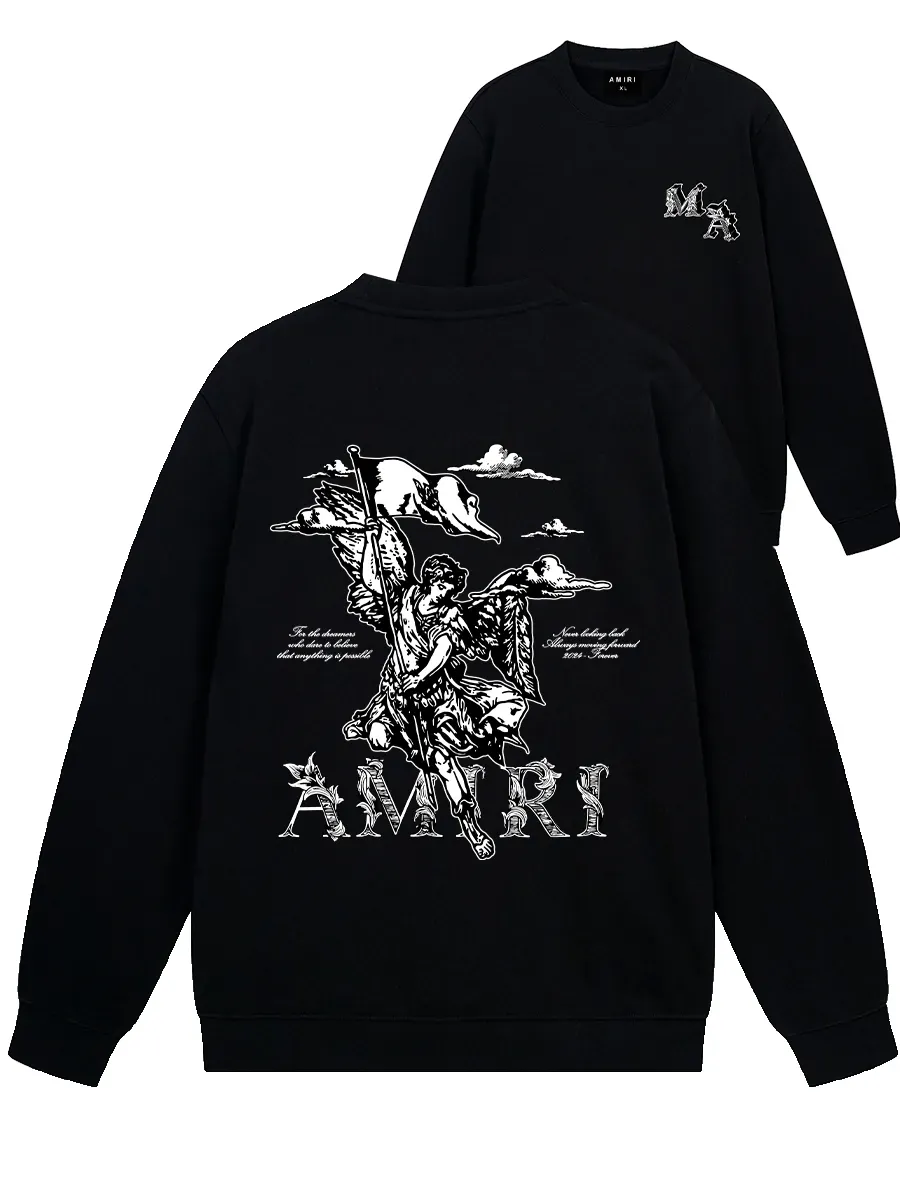 Свитшот оверсайз с принтом Amiri амири y2k