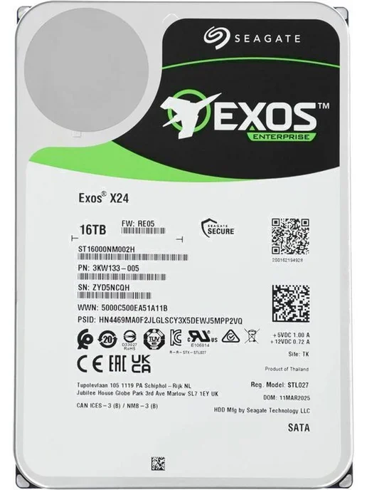 seagate Серверный диск HDD 16 ТБ ST16000NM002H 3,5" SATA, вариант, фото 4