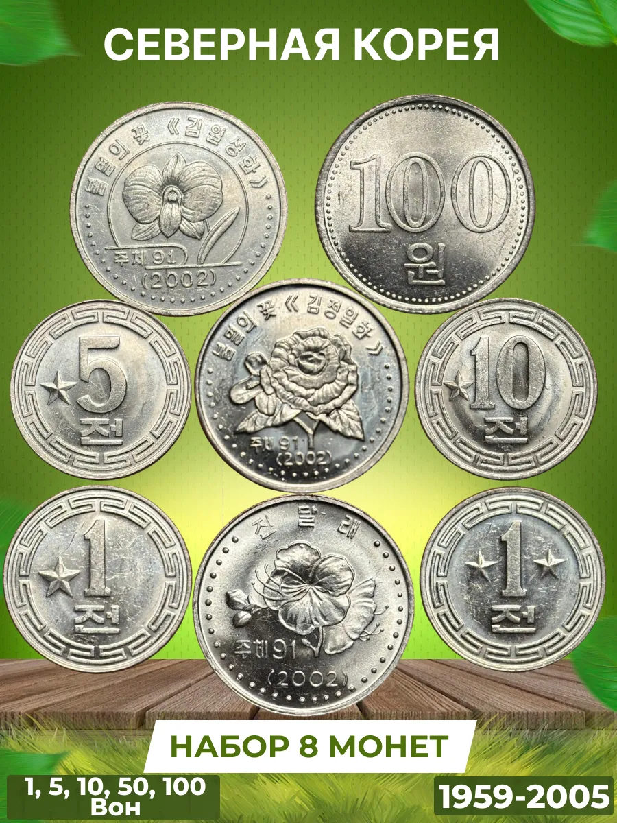 Коллекционные монеты Северной Кореи 1959-2005