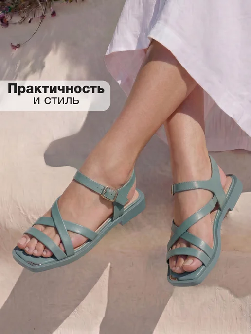 T.TACCARDI Босоножки женские летние на низком каблуке, зеленый, фото 3
