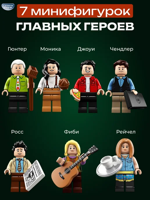 Cyber Toy Конструктор сериал Друзья Центральная кофейня, красный, фото 4