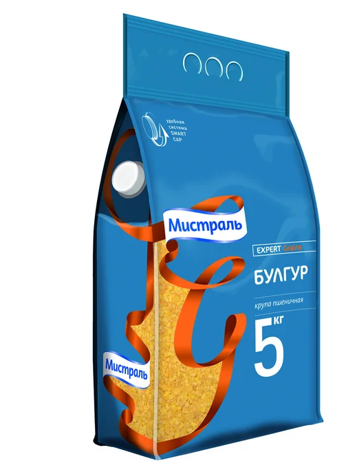 МИСТРАЛЬ Крупа булгур 5кг, 5 кг