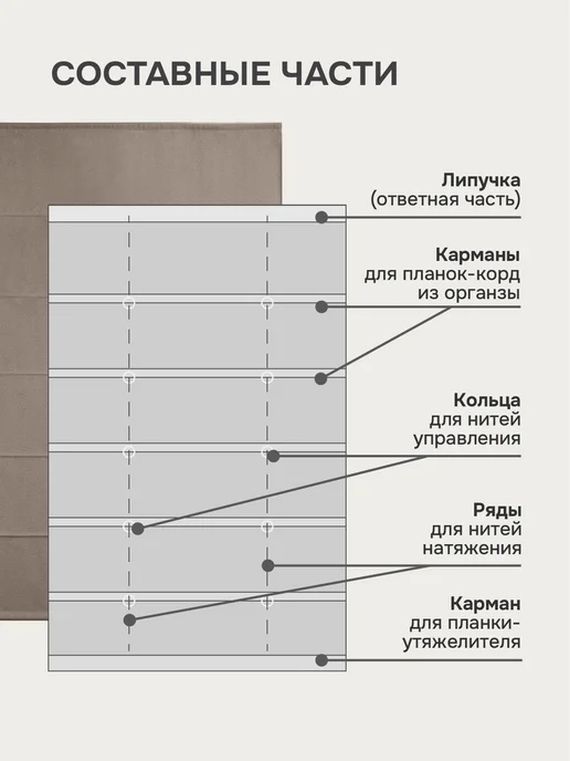 эскар Римская штора Меланж, 120х160, без карниза, цвет капучино, 120x160, фото 7