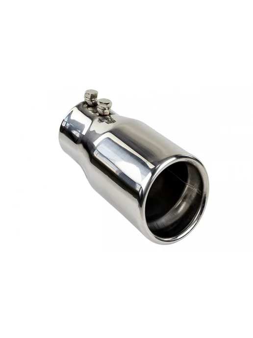 Круглые насадки глушителя HJ-414 Small D63мм (2шт) из стали, Круглая насадка D60мм нержавеющий, фото 4