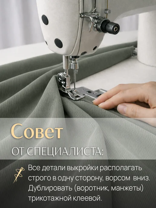 НИТЕКА Вельвет стрейч в мелкий рубчик ткань для шитья микровельвет, зеленый, фото 7