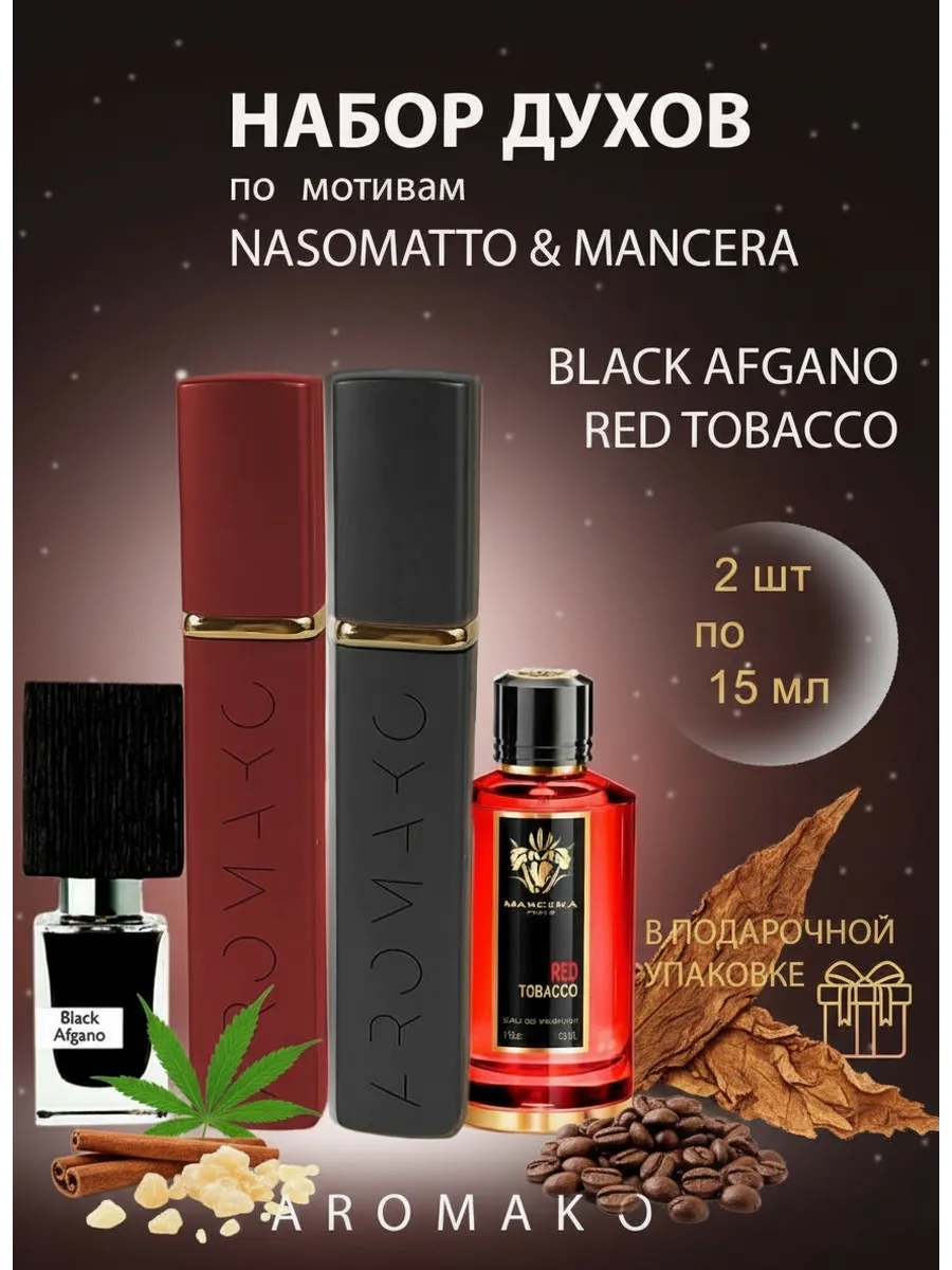 Духи по мотивам Black Afgano, Red Tobacco набор 15 мл